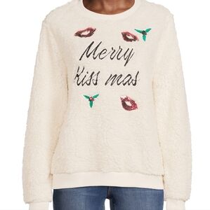Junior JoyLand Merry KissMas Sherpa pullover sweater Junior size XL